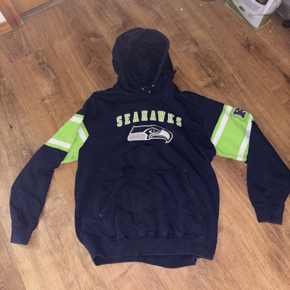 Seattle Seahawks Navy and Green Hoodie
